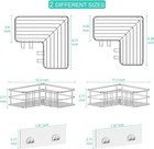 Corner Shower Shelf With Hooks  Stainless Steel Rust-proof Bathroom Storage Rack