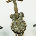 Vtg Brass Cherub Angel Wings Candle Holder Wall Candelabra  16 75  Chubby Cheeks
