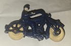 Antique Hubley Champion Cast Iron Police Motorcycle 5  Long 