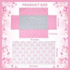 Hahafelt 3 Pcs Baby Girls Crib Bedding Set Coquette Pink Bow 