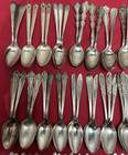 75 Pc Antique To Vintage Silverplated Teaspoons Nice Mix With Lots Of Mates