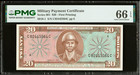 Military Payment Certificate  20 Series 681 Mpc S918-1  1969 1970 Pmg Gem 66 Epq