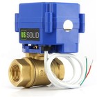 U s  Solid Motorized Ball Valve 1 2in Full Port Brass 9-24v Ac dc Nc Auto Return