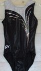 Gk Elite Leotard Shimmer Black Foil Metallic Sequins Cm Childs Girls M