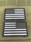 Ir American Flag America Usa Military Combat Tactical Patch 3 2    Set Black Solas