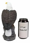 9 h Realistic American Pride Majestic Bald Eagle Perching On Cliff Rock Statue