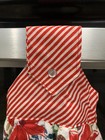 Handmade Hanging Dish Towel Poinsettia Red
