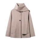 Fashionable And Elegant Womens Scarf Short Coat Jacket
