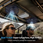 Utv Fan Inside Cab 12v Overhead Large Cab Cooling Fan With Continuously Variable