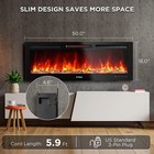 50 Inch Electric Fireplace In-wall Recessed And Wall Mounted Heater 750w 1500w