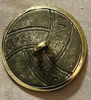 Ex Rare Antique French Kingfisher Brass Button  Ca   1880s 1890s Backmarked