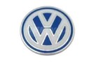 3b0-837-891-09z Vw Logo For Key Fob - Blue And White 14mm Diameter