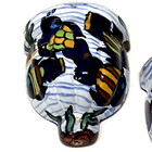 Talavera Mexican Pottery Hand Painted Fish Wall Pocket Planter Sconce Set Of 2