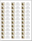 150 Hummingbird Flowers Postage Stamp Mailing Return Address Labels Personalized
