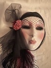 1990 Handmade Clay Art Ceramic Face Decorative Wall Mask