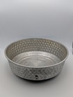 Vintage Nasco Italy Hammered Forgered Aluminum Server Bowl Dimple Pattern 8 1 2