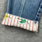 Vtg Kc Kids Jeans Youth 4t Toddler Blue Denim Sneaker Patch Tapered Cuffed Pants