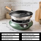 Abangdun 1700w 100v   185v Induction Cooktop Wok With Pan Electric Stove Burner