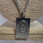 24  Virgin Guadalupe Pendant Necklace Silver Tone Religious