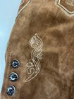 Men s Authentic Suede Lederhosen  Embroidered Suspenders Oktoberfest Costume