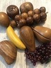 Vintage Fake Artificial Wood Fruit   Nuts Home Table Decor Hts50c25