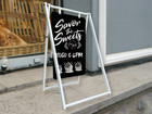 Modern Large Metal A Frame Magnetic Double Sided Chalkboard 24x38 Sidewalk Sign