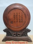 Chinese Boxwood Carving Antique Landscape Pot Dragon And Phoenix Screen