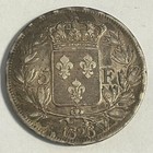 France 5 Francs 1826 W Lille   Charles X Silver Coin Xf 2nd Kingdom 