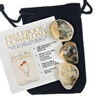 Natural Tumbled Citrine Crystal Stones - 3 Pieces Gemstone Gift Party Favor