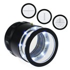 10x Jewelers Loupe Magnifier With 8 Led Lights   4 Glass Lenses For Gems  Coins 