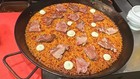 Paella Dish Seafood   Meat Cooked In Large Pan Food Display prop