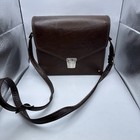 Unbranded Vintage Brown Faux Leather Box Shape Camera Case carrying  Bag 