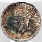 Newfoundland 1940c 5 Cents Silver Coin - Iccs Ms-64 - Colourful Toning