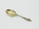 Dutch Sterling Silver Gilt  1730  Serving Spoon Antique Victorian