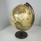 Vintage Replogle 9    World Classic Globe Raised Relief Hardwood Base Usa