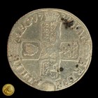 1711 Great Britain Sixpence Queen Anne Sterling Silver Coin Vf  -e1163