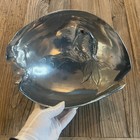 Arthur Court 1977 Cast Aluminum Koi Fish Shell Bowl Carnelian Eye 12 Inch