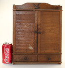 Vintage Giftwood Wood Apothecary Spice Rack Cabinet Wall Shelves Drawers Japan