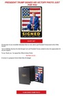 2024 President Donald Trump Official Gold Signed Victory Photo Card New Sold Out