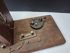 Early Antique Homemade Crystal Radio Set With Sliding Tuning Coil