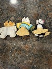 Furryvill Fv Miniature Teddy Bears Plush  Lot Of 3 Vintage 23 24 32 Panda Brown