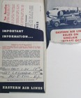 Eastern Air Lines Ticket Jacket 1950 s Free Shipping