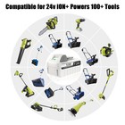24v 6 0ah Battery   Charger Kit For Sun Joe snow Joe Ion  Tools - Fast Charge