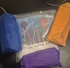 3 Nylon Octopus 3d Kites For Kid And Adults Blue  Orange And Purple 