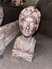 Pair 19th C French Cast Iron Fireplace Andirons Women 6 25   x12 5   