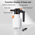 Electric Foam Sprayer 2l Rechargeable Cordless Cannon Spray For Car Garden Wash