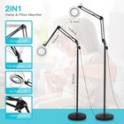 10x Magnifying Floor Lamp  3-in-1 Hands Free Magnifying Glass With Light And Sta