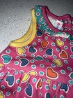 Vintage Gymboree Romper Newborn Rainbow Tag Pink Open Hearts