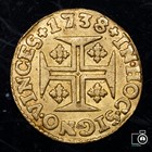 Portugal  400 Reis 1738  Gold Coin
