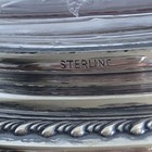 Matching Pair Of Cambridge Chantilly Coasters W  Sterling Silver Bases 